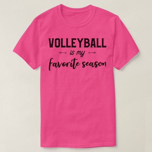 Volleyball is mijn favoriete seizoen grappige voll t-shirt (Design voorkant)