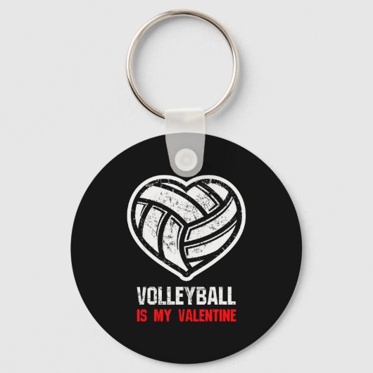 Volleyball Is Mijn Valentijns Cadeau Sleutelhanger (Voorkant)