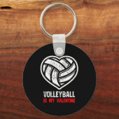 Volleyball Is Mijn Valentijns Cadeau Sleutelhanger (Voorkant)