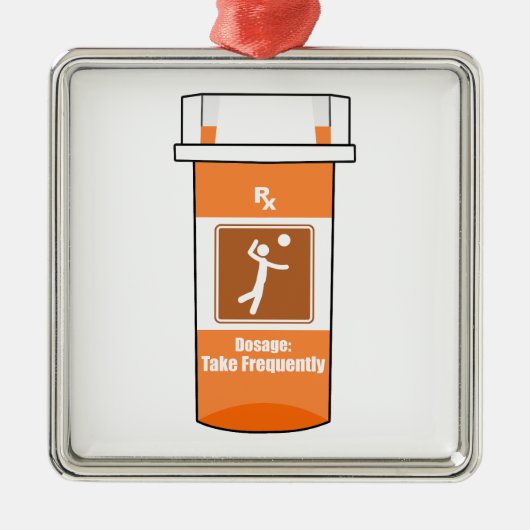 Volleyball Is My Drug Metalen Ornament (Voorkant)