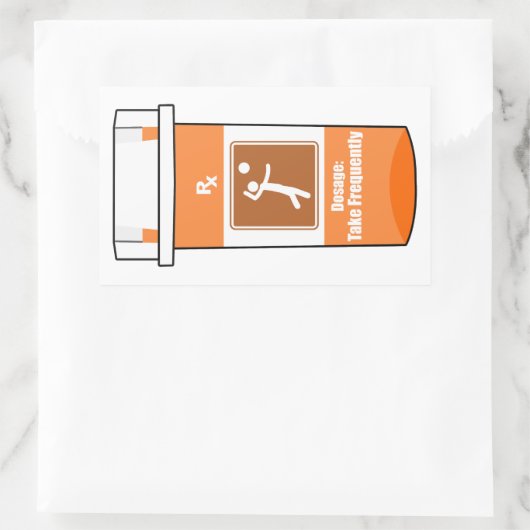 Volleyball Is My Drug Rechthoekige Sticker (Tas)