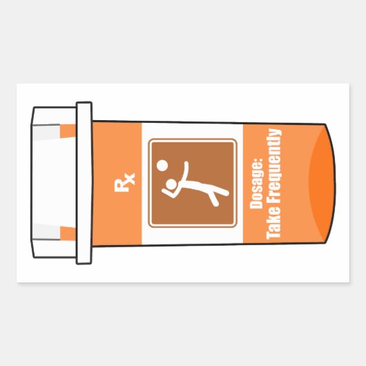 Volleyball Is My Drug Rechthoekige Sticker (Voorkant)