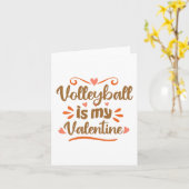 Volleyball is my Valentine Funny Valentine's Day G Kaart (Gele Bloem)