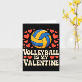 Volleyball Is My Valentine Romantic Valentines Day Kaart (Gele Bloem)