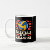 Volleyball Is My Valentine Romantic Valentines Day Koffiemok (Links)