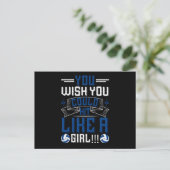 Volleyball - Je zou willen dat je het als een meis Briefkaart (Staand voorkant)