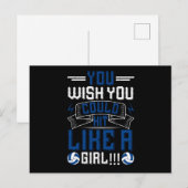 Volleyball - Je zou willen dat je het als een meis Briefkaart (Voorkant / Achterkant)