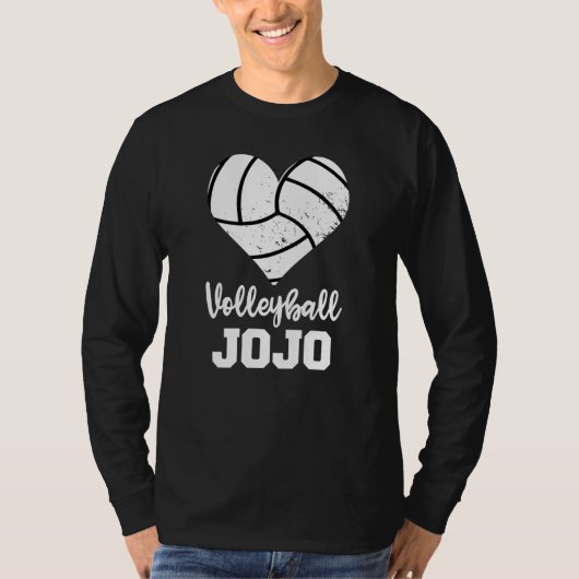 Volleyball Jojo Volleyball Heart Grandma Jojo T-shirt (Voorkant)