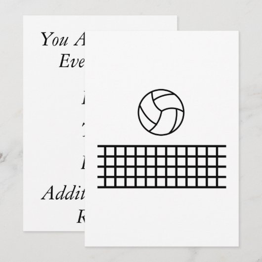 Volleyball Kaart (Voorkant / Achterkant)