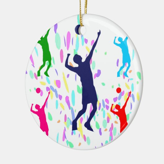 VOLLEYBALL KERAMISCH ORNAMENT (Links)