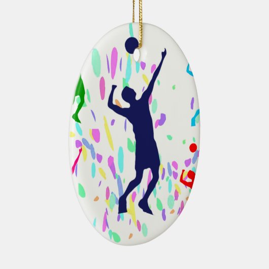 VOLLEYBALL KERAMISCH ORNAMENT (Rechts)