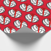 Volleyball Kerstbal Cadeaupapier (Hoek)
