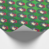 Volleyball Kerstbal Cadeaupapier (Hoek)