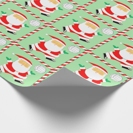 Volleyball Kerstbal Cadeaupapier (Hoek)