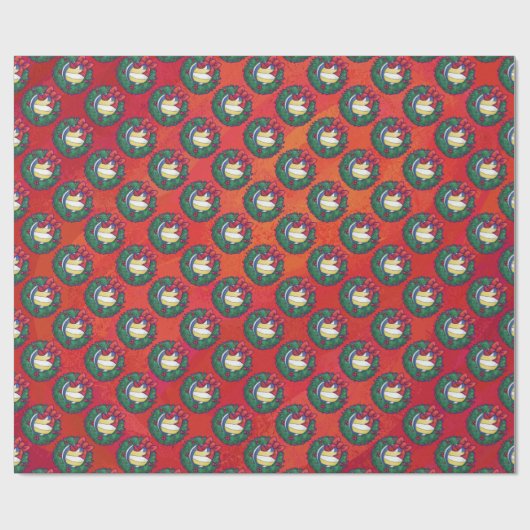 Volleyball Kerstbal Cadeaupapier (Vlak)