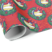 Volleyball Kerstbal Cadeaupapier (Rol Hoek)