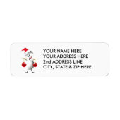 Volleyball Kerstbal Etiket (Voorkant)