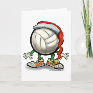Volleyball Kerstbal Feestdagen Kaart