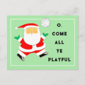 Volleyball Kerstbal Feestdagenkaart (Voorkant)