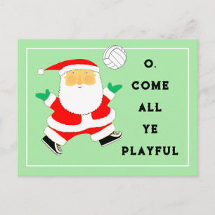 Volleyball Kerstbal Feestdagenkaart