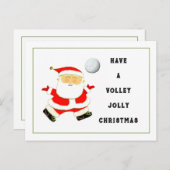 Volleyball Kerstbal Feestdagenkaart (Voorkant / Achterkant)