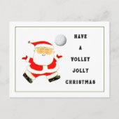 Volleyball Kerstbal Feestdagenkaart (Voorkant)