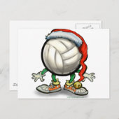 Volleyball Kerstbal Feestdagenkaart (Voorkant / Achterkant)