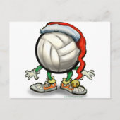 Volleyball Kerstbal Feestdagenkaart (Voorkant)