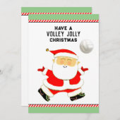 Volleyball Kerstbal Feestdagenkaart (Voorkant / Achterkant)