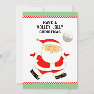 Volleyball Kerstbal Feestdagenkaart