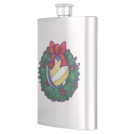 Volleyball Kerstbal Heupfles (Links)