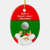 Volleyball Kerstbal Keramisch Ornament (Voorkant)