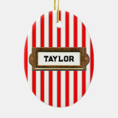 Volleyball Kerstbal Keramisch Ornament (Achterkant)