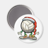 Volleyball Kerstbal Magneet (Voorkant / Achterkant)