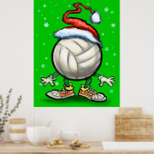 Volleyball Kerstbal Poster (Keuken)
