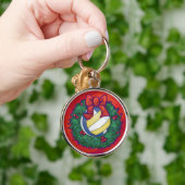 Volleyball Kerstbal Sleutelhanger (Hand)