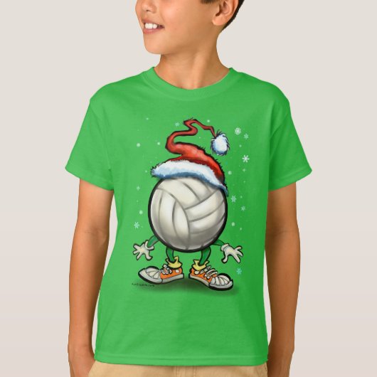 Volleyball Kerstbal T-shirt (Voorkant)
