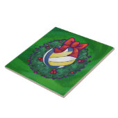 Volleyball Kerstbal Tegeltje (Zijkant)