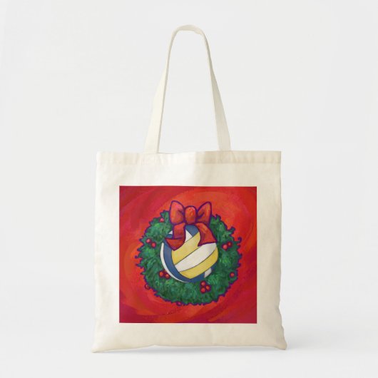 Volleyball Kerstbal Tote Bag (Voorkant)