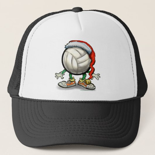 Volleyball Kerstbal Trucker Pet (Voorkant)