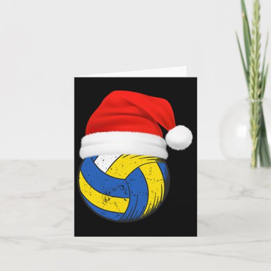 Volleyball-kerstbal volleybalspeler kaart (Voorkant)