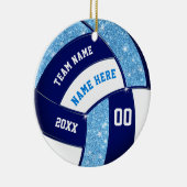 Volleyball-kerstcadeaus voor spelers, aanpassen keramisch ornament (Rechts)