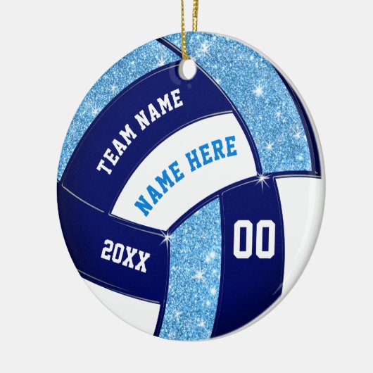 Volleyball-kerstcadeaus voor spelers, aanpassen keramisch ornament (Links)