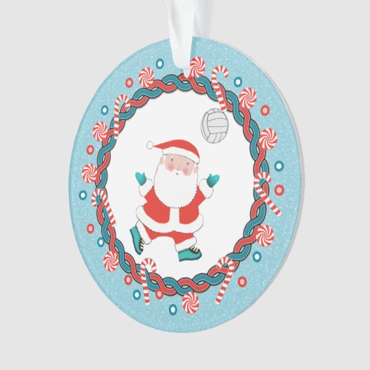 Volleyball-kerstcollectibel Ornament (voorkant)