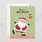 Volleyball Kerstfeestdag Briefkaart (Voorkant / Achterkant)