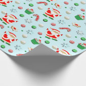 Volleyball kerstfeestdag cadeautje cadeaupapier (Hoek)