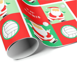 Volleyball kerstfeestdag cadeautje cadeaupapier