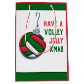 Volleyball kerstfeestdag cadeautje medium cadeauzakje (Voorkant)