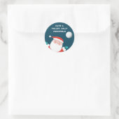 Volleyball-kerstkaartenkaarsster Ronde Sticker (Tas)