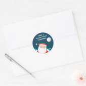 Volleyball-kerstkaartenkaarsster Ronde Sticker (Envelop)